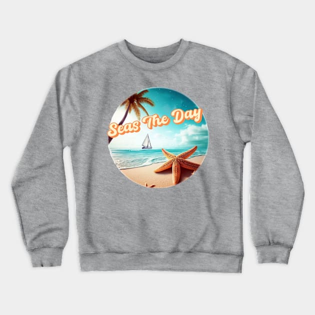 Seas the Day Crewneck Sweatshirt by NateCoTees